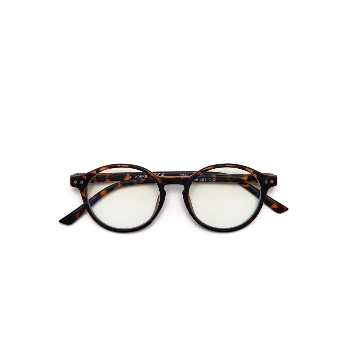 Readers - Læsebriller Readers Mini Blue Block Round Tortoise 4 Readers - Læsebriller Readers Mini Blue Block Round Tortoise - Billede 2